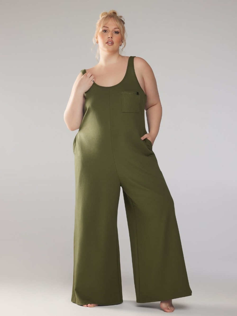Savage X Fenty Wide Leg Relaxed Fleece Lined Jumpsuit  2X